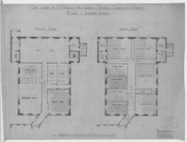 (11/1920) ground & upper floor plans of existing school