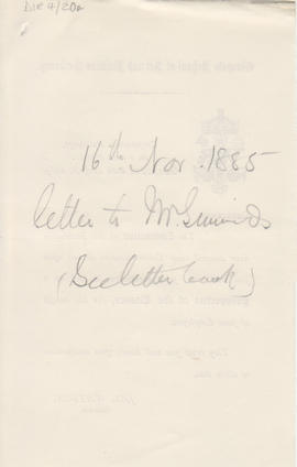 Letter received by Simmonds from Edward Catterns, GSA Secretary (Version 2)