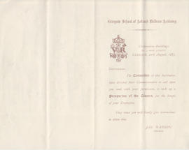 Letter received by Simmonds from Edward Catterns, GSA Secretary (Version 2)