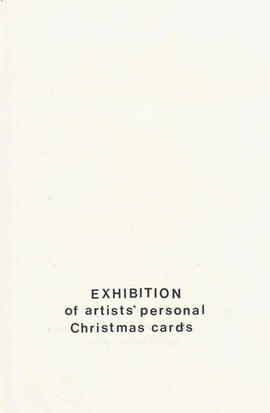 Exhibition of artists' personal Christmas cards