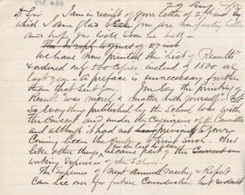 Letter received by Simmonds from Edward Catterns, GSA Secretary (Version 1)