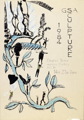 Poster for the sculpture department degree show