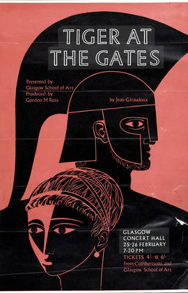 Poster for a performance of 'Tiger At The Gates'