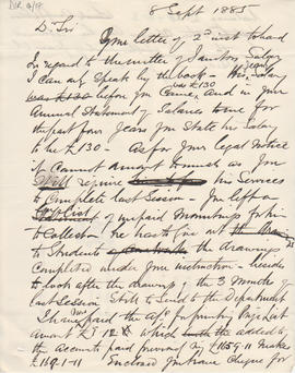 Letter received by Simmonds from Edward Catterns, GSA Secretary (Version 1)
