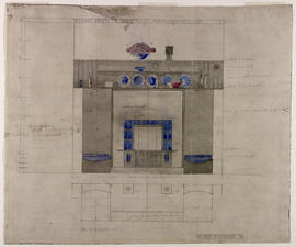 Design for fireplace, Morning Room, Prospecthill House