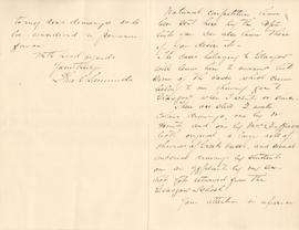 Letter sent by Simmonds [from Derby School of Art] to Edward Catterns, GSA Secretary (Version 2)