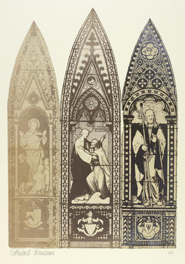 Cathedral windows - Christ & little children; Christ & Peter; Christ as Good Shepherd