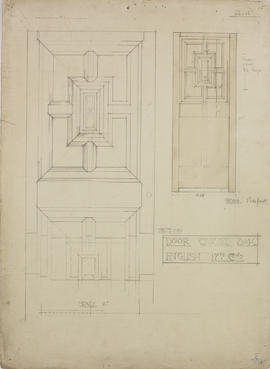 Clifford's Inn, London - carved oak door