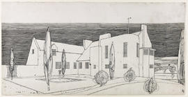 Design for Windyhill, Kilmacolm, perspective from north-east