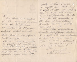 Letter sent by Simmonds [from Derby School of Art] to Edward Catterns, GSA Secretary (Version 2)
