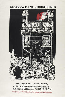 Poster for exhibition 'Glasgow Print Studio Prints', Glasgow
