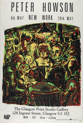 Poster for exhibition 'Peter Howson New Work', Glasgow