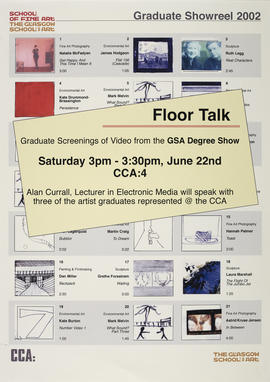 Poster for a screening of graduate films entitled 'Show Reel'