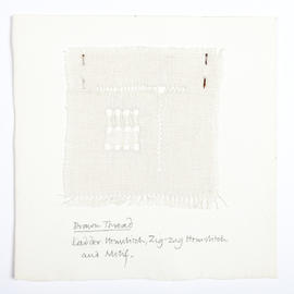 Sample of Drawn Fabric - white