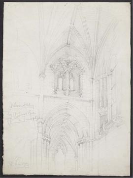 Melrose Abbey, a bay of East side of South transept