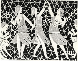 Mat in 'Venetian' lace (Version 5)