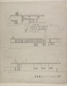 (9R2) Elevations/ church & presbytery: 1/8"-1'0"