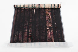 Printed and hand painted textile length (Version 1)