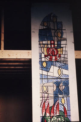 Slide of drawing for McTaggart Memorial Window at Westpark Church, Denny