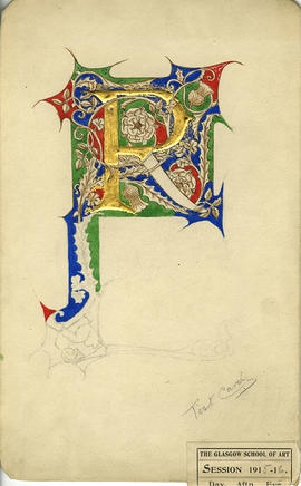 Illuminated initial sample