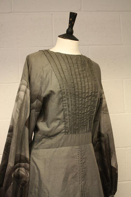 Dark grey dress with abstract rose print (Version 4)