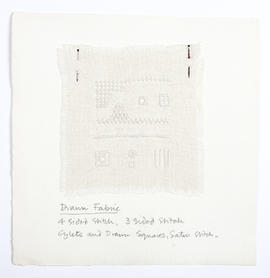Sample of Drawn Fabric - white