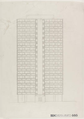 (405) tower block/ west elevation: 1/8"-1'0"