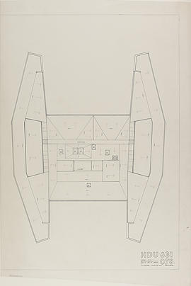 (078) Roof plan: 1/8"-1'0"