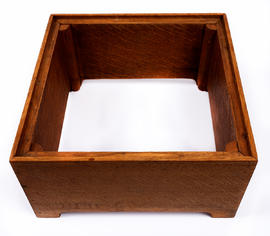 Wooden stool with embroidered top (Version 5)