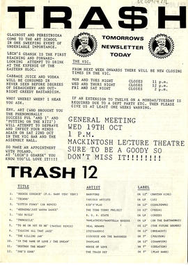 G.S.A. Students' Association newsletter ‘TRASH'