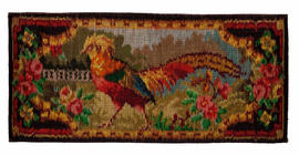Pictorial tapestry rug featuring a pheasant (Version 1)
