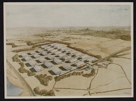 Photo of perspective view of maturing warehouse, Willowyard, near Beith, Ayrshire
