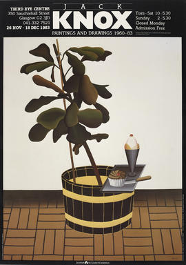 Poster for 'Jack Knox Paintings and Drawings, 1960-1983' exhibition