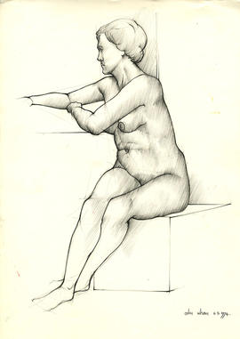 Seated female nude
