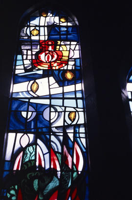 Slide of McTaggart Memorial Window central section at Westpark Church, Denny