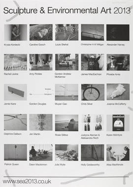 Poster for an exhibition by Sculpture and Environmental Art students at The Glasgow School of Art...