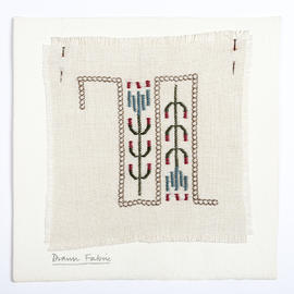 Sample of Drawn Fabric - coloured