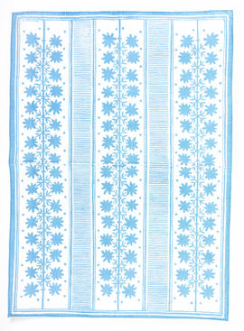 Banded floral tablemat