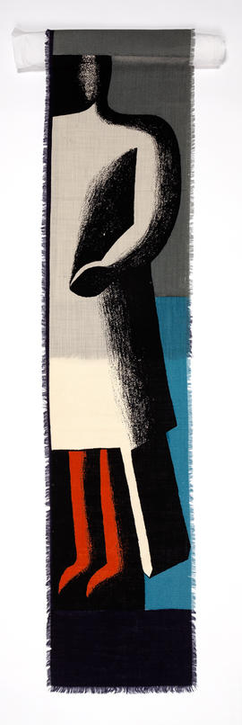 Printed wool scarf