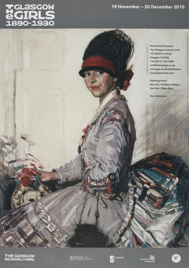 Poster for an exhibition of the work of The Glasgow Girls, 1890-1930