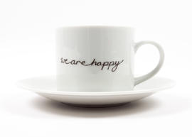 We are Happy cup and saucer (Version 2)