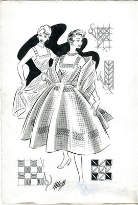 Fashion Illustrations and associated Press Cuttings by Margaret Oliver Brown (Part 15)