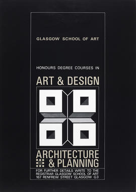 Poster advertising The Glasgow School Of Art Honours degree courses