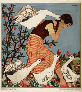 Poster of girl with geese