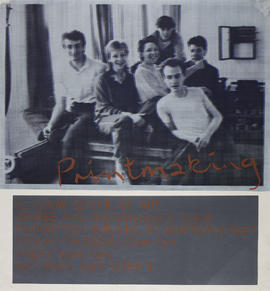 Poster for a printmaking degree show at The Glasgow School Of Art