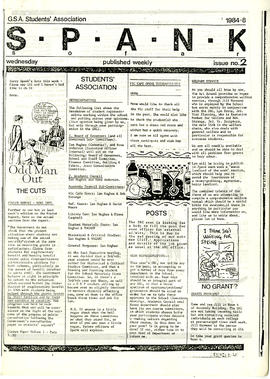 G.S.A. Students' Association weekly publication 'SPANK'
