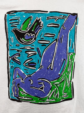 Bird and figure t-shirt (Version 2)
