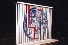 Slide of maquette of mural in workers' entrance of Jack's, East Kilbride