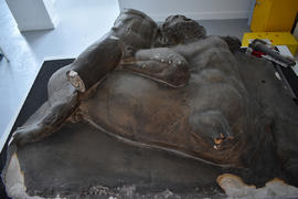 Plaster cast of a Centaur and Lapiths (Metope South II), part of Parthenon Frieze (Version 1)