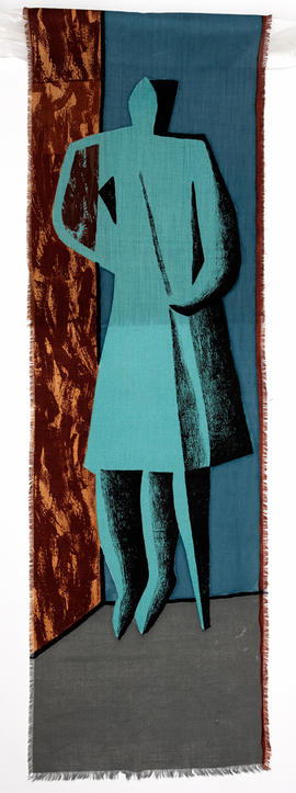 Printed wool scarf